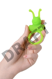 Эрекционное кольцо на пенис A-Toys by TOYFA Flik, силикон, зеленый, 9,1 см, Ø 3,1 см
