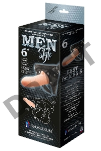 Телесный пустотелый харнесс MEN Style - 17,5 см.