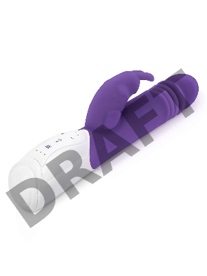 Пульсирующий фиолетовый вибромассажер с двумя виброэлементами G-Spot Thrusting Rabbit
