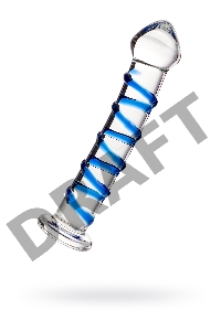 Нереалистичный фаллоимитатор Sexus Glass, стекло, прозрачный, 17 см