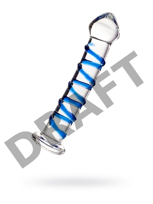 Нереалистичный фаллоимитатор Sexus Glass, стекло, прозрачный, 17 см