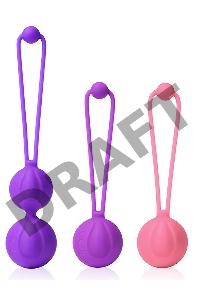 Набор из 3 разноцветных вагинальных шариков