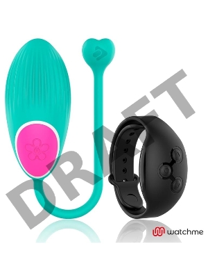Зеленое виброяйцо с черным пультом-часами Wearwatch Egg Wireless Watchme