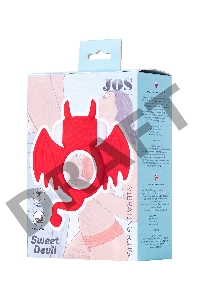 Эрекционное кольцо на пенис JOS SWEET DEVIL, силикон, красный, 8,5 см