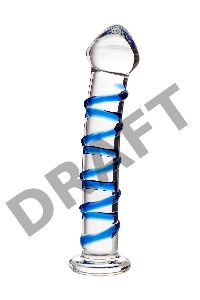 Нереалистичный фаллоимитатор Sexus Glass, стекло, прозрачный, 17 см