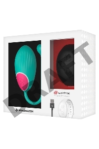 Зеленое виброяйцо с черным пультом-часами Wearwatch Egg Wireless Watchme