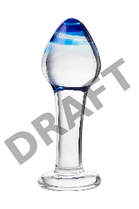 Анальная втулка Sexus Glass, стекло, прозрачная, 11,5 см, Ø 4 см