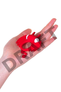Эрекционное кольцо на пенис JOS SWEET DEVIL, силикон, красный, 8,5 см