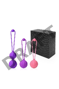 Набор из 3 разноцветных вагинальных шариков