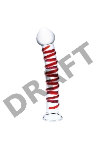 Большой стимулятор с красной спиралью 10in MR. SWIRLY DILDO