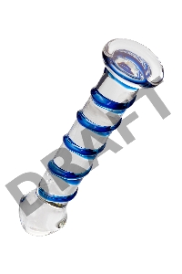 Нереалистичный фаллоимитатор Sexus Glass, стекло, прозрачный, 17 см