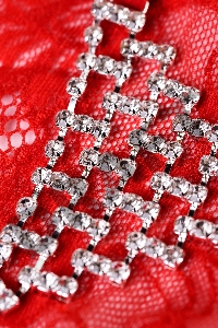 Трусики со стразами Joli Chantal, красный, OS