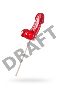 Леденец Sosuчki, «Пенис Whiskey», средний, красный, 80гр