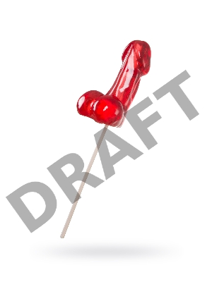 Леденец Sosuчki, «Пенис Whiskey», средний, красный, 80гр