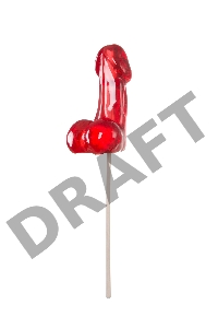 Леденец Sosuчki, «Пенис Whiskey», средний, красный, 80гр