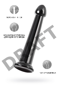 Нереалистичный фаллоимитатор Jelly Dildo L Toyfa Basic, TPE, черный, 20 см