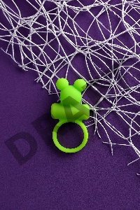Виброкольцо на пенис A-Toys by TOYFA Chio, силикон, зеленое, 8,1 см, Ø 3,1 см