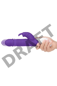 Пульсирующий фиолетовый вибромассажер с двумя виброэлементами G-Spot Thrusting Rabbit