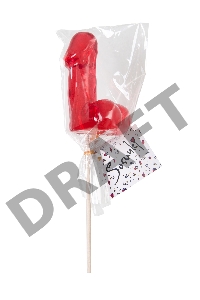 Леденец Sosuчki, «Пенис Whiskey», средний, красный, 80гр