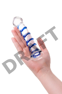 Нереалистичный фаллоимитатор Sexus Glass, стекло, прозрачный, 17 см