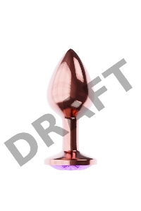 Пробка цвета розового золота с фиолетовым кристаллом Diamond Amethyst Shine L - 8,3 см.