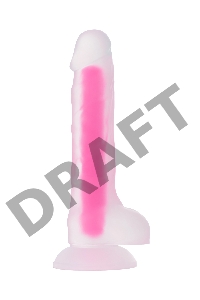 Фаллоимитатор, светящийся в темноте, Beyond by Toyfa, Peter Glow, силикон, прозрачный, 22 см