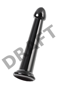 Нереалистичный фаллоимитатор Jelly Dildo L Toyfa Basic, TPE, черный, 20 см