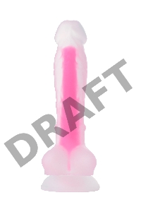 Фаллоимитатор, светящийся в темноте, Beyond by Toyfa, Peter Glow, силикон, прозрачный, 22 см