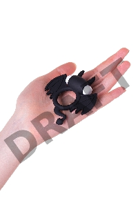 Эрекционное кольцо на пенис JOS COCKY DEVIL, силикон, черный, 8,5 см