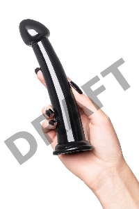 Нереалистичный фаллоимитатор Jelly Dildo L Toyfa Basic, TPE, черный, 20 см