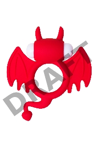 Эрекционное кольцо на пенис JOS SWEET DEVIL, силикон, красный, 8,5 см
