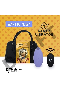 Фиолетовый вибромассажер в трусики с пультом ДУ Panty Vibe Remote Controlled Vibrator