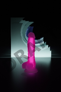 Фаллоимитатор, светящийся в темноте, Beyond by Toyfa, Peter Glow, силикон, прозрачный, 22 см