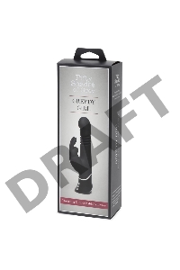 Черный хай-тек вибратор Greedy Girl Thrusting Rabbit Vibrator - 22,8 см.