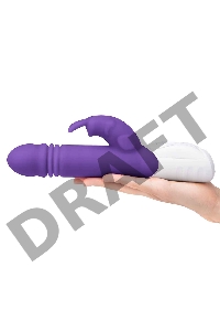 Пульсирующий фиолетовый вибромассажер с двумя виброэлементами G-Spot Thrusting Rabbit