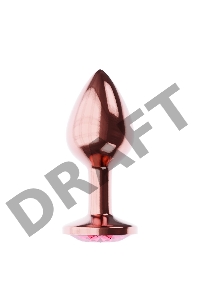 Пробка цвета розового золота с малиновым кристаллом Diamond Ruby Shine L - 8,3 см.