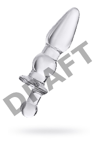 Анальная втулка Sexus Glass, стекло, прозрачная, 17 см, Ø 3,5 см