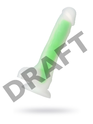 Фаллоимитатор, светящийся в темноте, Beyond by Toyfa, Wade Glow, силикон, прозрачный, 20 см