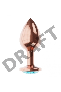 Пробка цвета розового золота с малиновым кристаллом Diamond Topaz Shine L - 8,3 см.