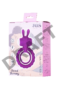 Эрекционное кольцо на пенис JOS GOOD BUNNY, силикон, фиолетовый, 9 см