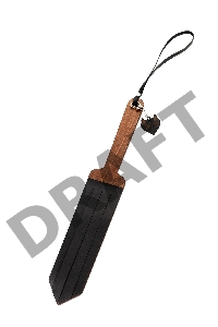 Паддл с кожаным покрытием, модель 2 Pecado BDSM, натуральная кожа и дерево, черный
