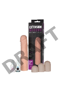 Насадка-удлинитель Extension sleeve телесного цвета - 18,5 см.