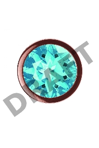 Пробка цвета розового золота с малиновым кристаллом Diamond Topaz Shine L - 8,3 см.