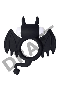 Эрекционное кольцо на пенис JOS COCKY DEVIL, силикон, черный, 8,5 см
