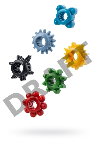 Набор разноцветных колец на пенис TOYFA 6 шт, TPE, ассорти