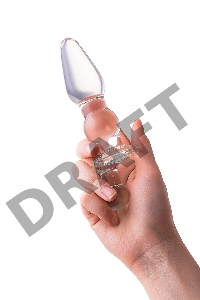 Анальная втулка Sexus Glass, стекло, прозрачная, 17 см, Ø 3,5 см