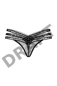 Стринги с ажурной резинкой SoftLine Collection, черный, M/L