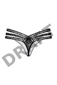 Стринги с ажурной резинкой SoftLine Collection, черный, M/L