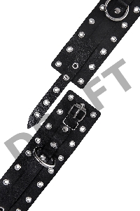 Оковы однослоиные с люверсами Pecado BDSM, натуральная кожа, черные