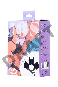 Эрекционное кольцо на пенис JOS COCKY DEVIL, силикон, черный, 8,5 см